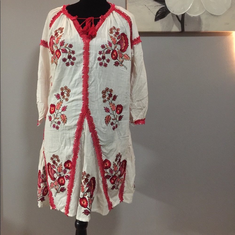 Anthropologie Embroidered Tunic Dress - Picture 6 of 8